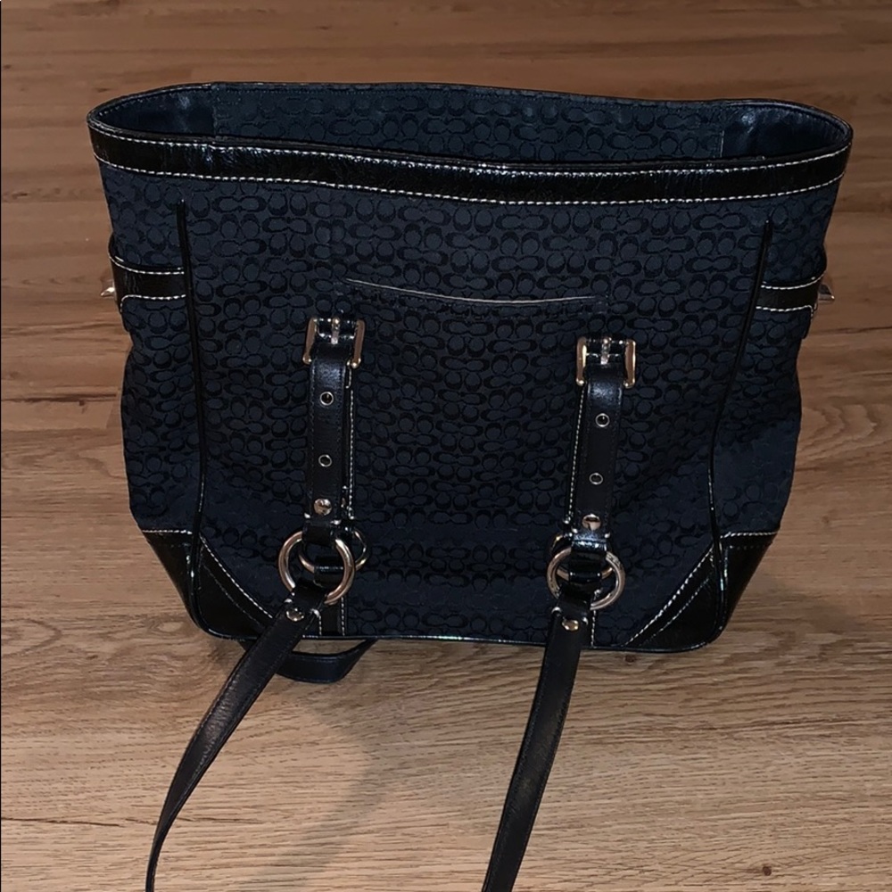Black coach tote